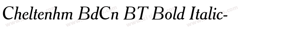 Cheltenhm BdCn BT Bold Italic字体转换